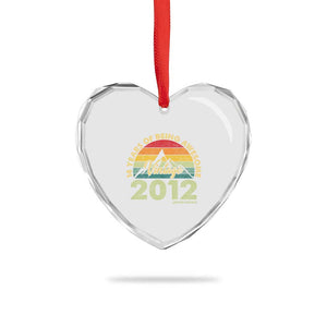 14th Birthday Heart Crystal Glass Ornament Vintage 2012 Limited Edition 14 Year Old Gift