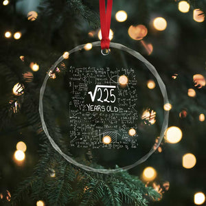15th Birthday Math Crystal Glass Ornament Square Root of 225 Funny Math Nerd 15 Year Old Gift