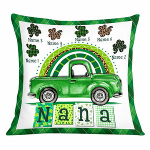 Personalized St Patricks Day Mom Grandma Pillow Cover CTM Custom - Printyourwear