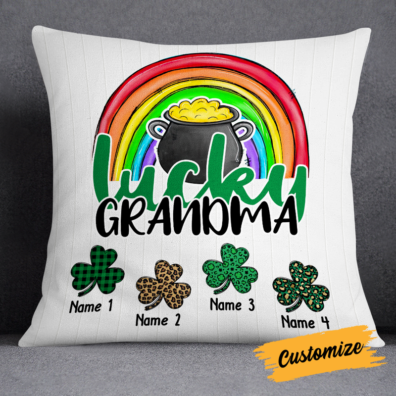 St. Patricks Day Custom Patricks Day Mom Grandma Pillow Cover CTM One Size Custom - Printyourwear