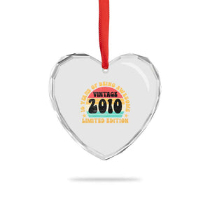 16th Birthday Heart Crystal Glass Ornament Vintage 16yr 2010 Limited Edition 16 Year Old Gift TS10 Print Your Wear