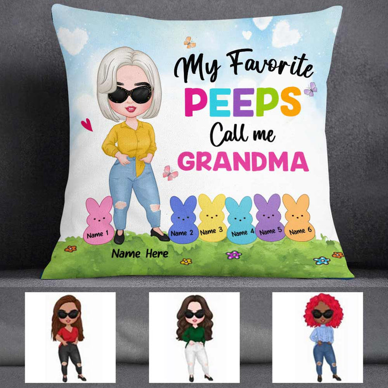 Easter Personalized My Favorite Peeps Call Me Pillow Cover NO.1 CTM One Size Custom - Printyourwear