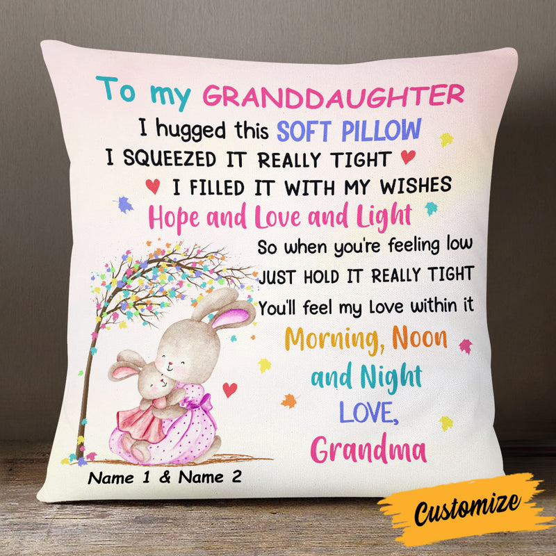 Easter Personalized Easter Granddaughter Pillow Cover CTM One Size Custom - Printyourwear