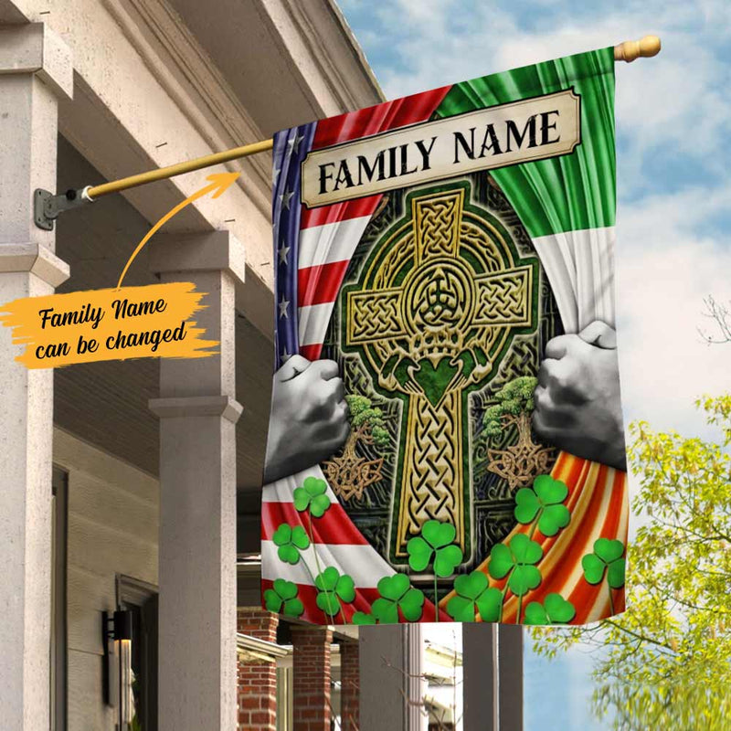 Personalized St Patricks Day Proud Irish Flag American Flag NO.3 CTM One Size Custom - Printyourwear