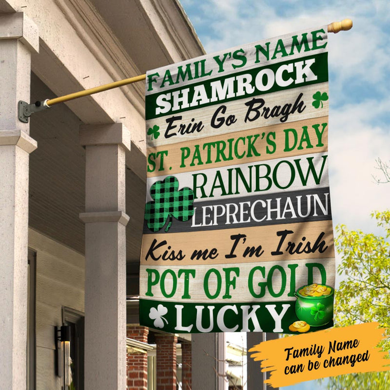 Personalized St Patricks Day Proud Irish Flag Love Shamrock Family CTM One Size Custom - Printyourwear