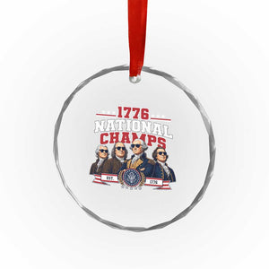 1776 National Champs Est 1776 Vintage Seal Crystal Glass Ornament Funny Cool Sunglasses Presidents and Founding Fathers Sports Style Patriotic TS02 Print Your Wear