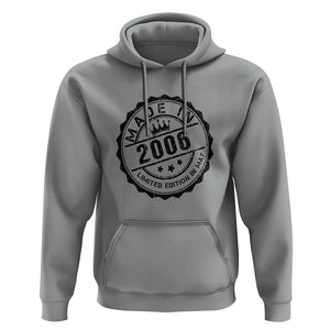 18th Birthday Hoodie Made In 2006 Limited Edition In May 18 Years Old Kid TS11 Sport Gray Print Your Wear