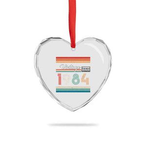 1984 Retro Birthday Heart Crystal Glass Ornament Vintage 42th Birthday Gift Classic 90s Style TS10 Print Your Wear