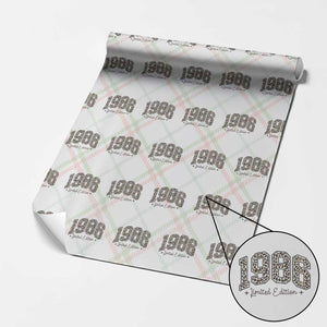 1986 Retro Birthday Wrapping Paper Roll 40 Year Old Leopard 40th Birthday Gifts For Women TS10 Christmas Plaid Print Your Wear