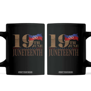 19th June Juneteenth Freedom Day Coffee Mug Juneteenth Flag TS11 Black Print Your Wear