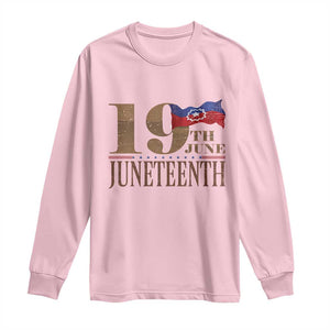 19th June Juneteenth Freedom Day Long Sleeve Shirt Juneteenth Flag TS11 Light Pink Print Your Wear