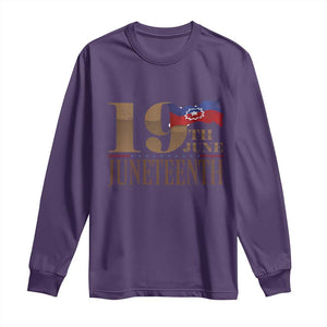 19th June Juneteenth Freedom Day Long Sleeve Shirt Juneteenth Flag TS11 Purple Print Your Wear