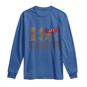 19th June Juneteenth Freedom Day Long Sleeve Shirt Juneteenth Flag TS11 Royal Blue Print Your Wear