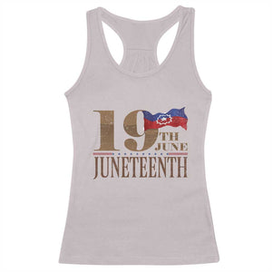 19th June Juneteenth Freedom Day Racerback Tank Top Juneteenth Flag TS11 Ice Gray Print Your Wear