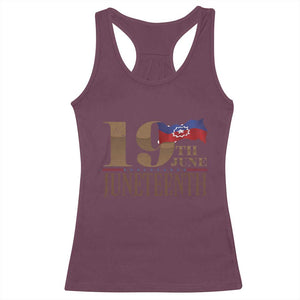 19th June Juneteenth Freedom Day Racerback Tank Top Juneteenth Flag TS11 Maroon Print Your Wear