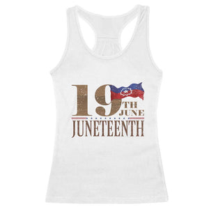 19th June Juneteenth Freedom Day Racerback Tank Top Juneteenth Flag TS11 White Print Your Wear