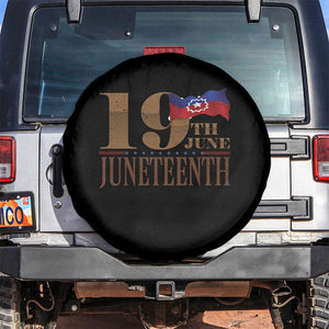 19th June Juneteenth Freedom Day Spare Tire Cover Juneteenth Flag TS11 No hole Black Print Your Wear