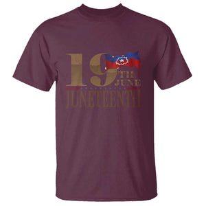 19th June Juneteenth Freedom Day T Shirt Juneteenth Flag TS11 Maroon Print Your Wear