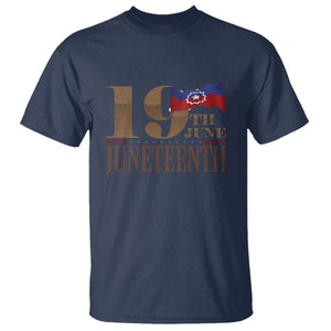 19th June Juneteenth Freedom Day T Shirt Juneteenth Flag TS11 Navy Print Your Wear