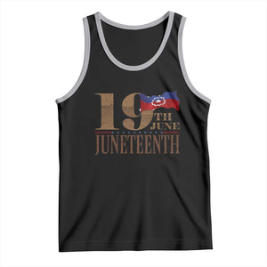 19th June Juneteenth Freedom Day Tank Top Juneteenth Flag TS11 Black Athletic Heather Print Your Wear