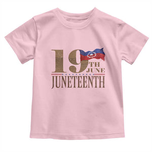 19th June Juneteenth Freedom Day Toddler T Shirt Juneteenth Flag TS11 Light Pink Print Your Wear