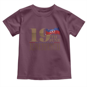 19th June Juneteenth Freedom Day Toddler T Shirt Juneteenth Flag TS11 Maroon Print Your Wear