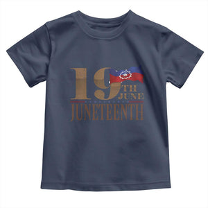 19th June Juneteenth Freedom Day Toddler T Shirt Juneteenth Flag TS11 Navy Print Your Wear