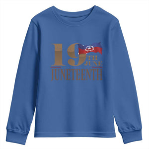 19th June Juneteenth Freedom Day Youth Sweatshirt Juneteenth Flag TS11 Royal Blue Print Your Wear