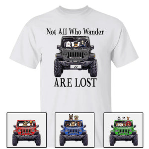 Custom Jeep Shirts, Not All Who Wander Are Lost, Jeep Dog Jeep Cat Apparel CTM00 Custom - Printyourwear