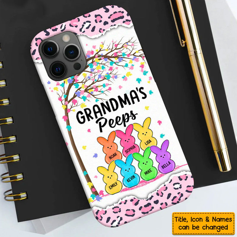 Easter Personalized Grandma Peeps Easter Phone Case CTM One Size Custom - Printyourwear