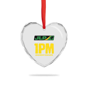 1PM Andrew Holness Heart Crystal Glass Ornament Support JLP Jamaica Labour Party TS02 Print Your Wear
