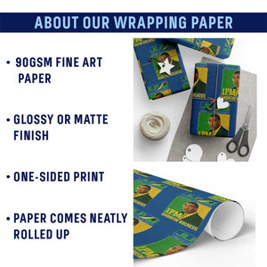 1PM Andrew Holness JPL Supporter Wrapping Paper Roll Jamaica Labor Party Jamaican Political Pride TS02 Print Your Wear