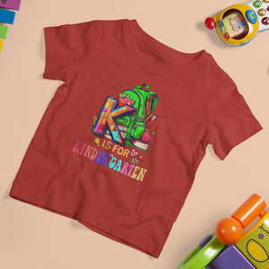 K Is For Kindergarten T Shirt For Kid 1st Day Of School Kinder Kids TS02 Red Printyourwear