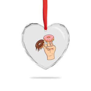 2 In The Pink 1 In The Stink Heart Crystal Glass Ornament Funny Donut Adult Humor TS12 Print Your Wear