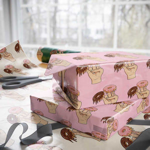 2 In The Pink 1 In The Stink Wrapping Paper Roll Funny Donut Adult Humor TS12 Light Pink Print Your Wear