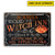 Halloween Personalized Metal Signs Witch Inn Curses and Spells CTM One Size 24x18 inch (60.96x45.72 cm) Custom - Printyourwear