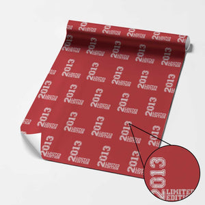 2013 Limited Edition Wrapping Paper Roll Limited Edition 13th Birthday Boys Girl TS10 Red Print Your Wear