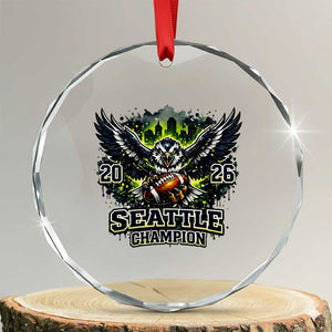 2026 Champion Crystal Glass Ornament Gift For Seattle Sports Fans TS12 Transparent Glass 3'' Circle Print Your Wear