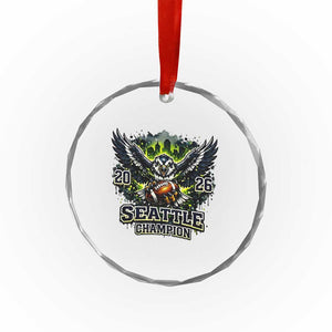 2026 Champion Crystal Glass Ornament Gift For Seattle Sports Fans TS12 Print Your Wear