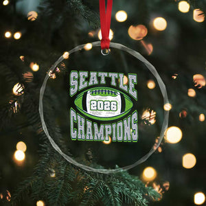 2026 Champion Seattle Crystal Glass Ornament Football Lovers TS10 Print Your Wear