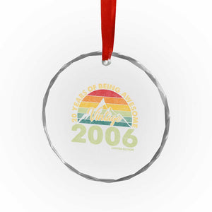 20th Birthday Crystal Glass Ornament Vintage 2006 Limited Edition 20 Year Old Gift