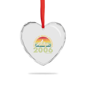 20th Birthday Heart Crystal Glass Ornament Vintage 2006 Limited Edition 20 Year Old Gift