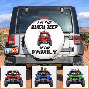 Personalized Jeep Tire Cover, Im The Black Jeep Of The Family CTM Custom - Printyourwear