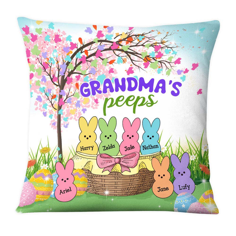 Easter Personalized Easter Grandmas Peeps Pillow Cover CTM One Size Custom - Printyourwear