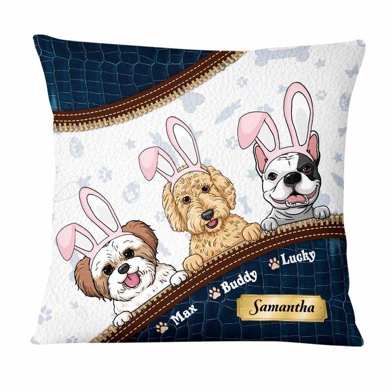 Easter Personalized Easter Gift Rabbit Cosplay for Dog Mom, Dog Dad Pillow Cover CTM One Size Custom - Printyourwear