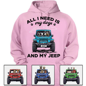 JP Girl Personalized Shirt All I Need Is My Dogs and My JP CTM00 Custom - Printyourwear