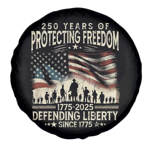 250 Years Of Protecting Freedom Defending Liberty Since 1775 Spare Tire Cover US Military Army Birthday TS11 Print Your Wear