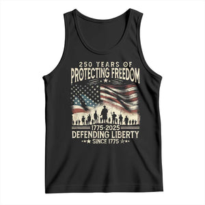 250 Years Of Protecting Freedom Defending Liberty Since 1775 Tank Top US Military Army Birthday TS11 Black Print Your Wear