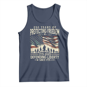 250 Years Of Protecting Freedom Defending Liberty Since 1775 Tank Top US Military Army Birthday TS11 Navy Print Your Wear