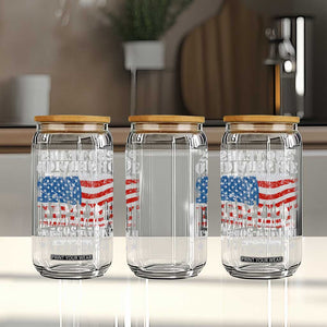 250 Years Of Service Semiquincentennial Glass Can US Military Army Birthday American Flag TS11 Print Your Wear